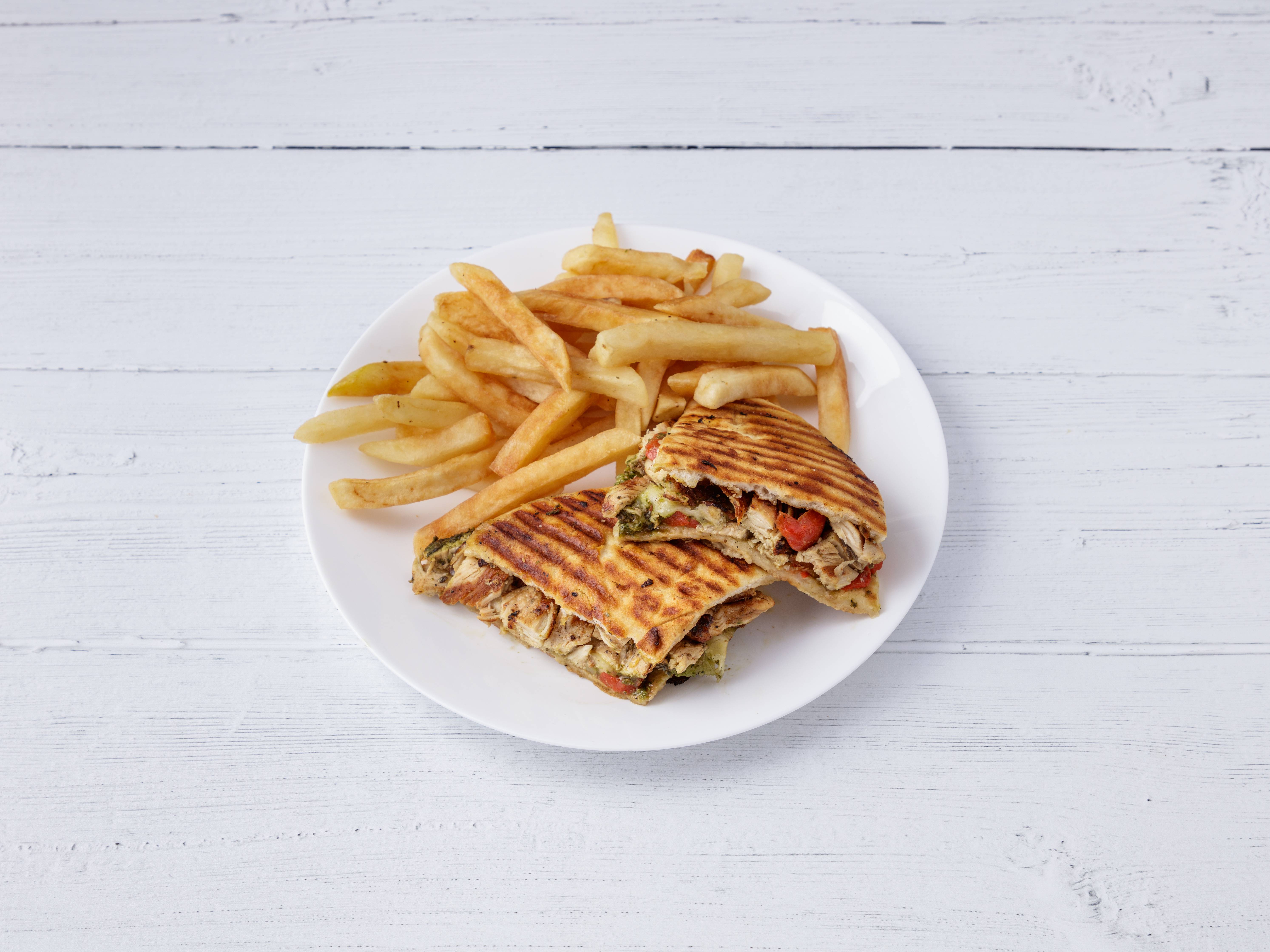 Order Grilled Chicken Panini food online from Gina's Pizzeria and Restaurant store, Harrison on bringmethat.com