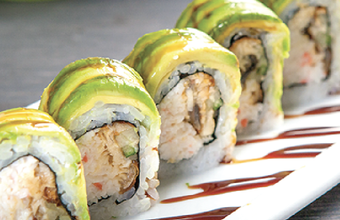 Order Caterpillar Roll food online from Crazy Rock'N Sushi store, La Puente on bringmethat.com