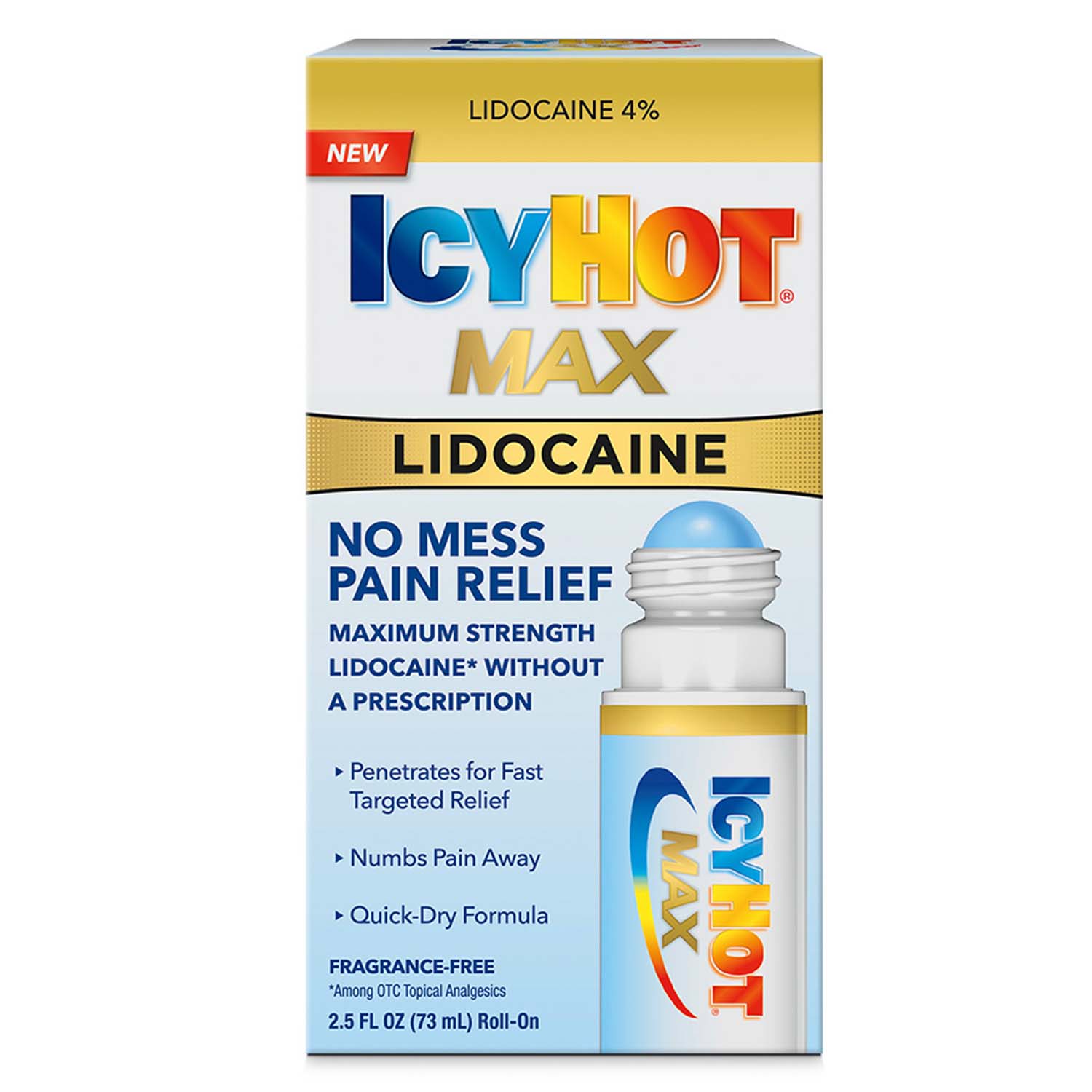 Order Icy Hot Lidocaine with Menthol No-Mess - 2.5 oz food online from Rite Aid store, CORNING on bringmethat.com