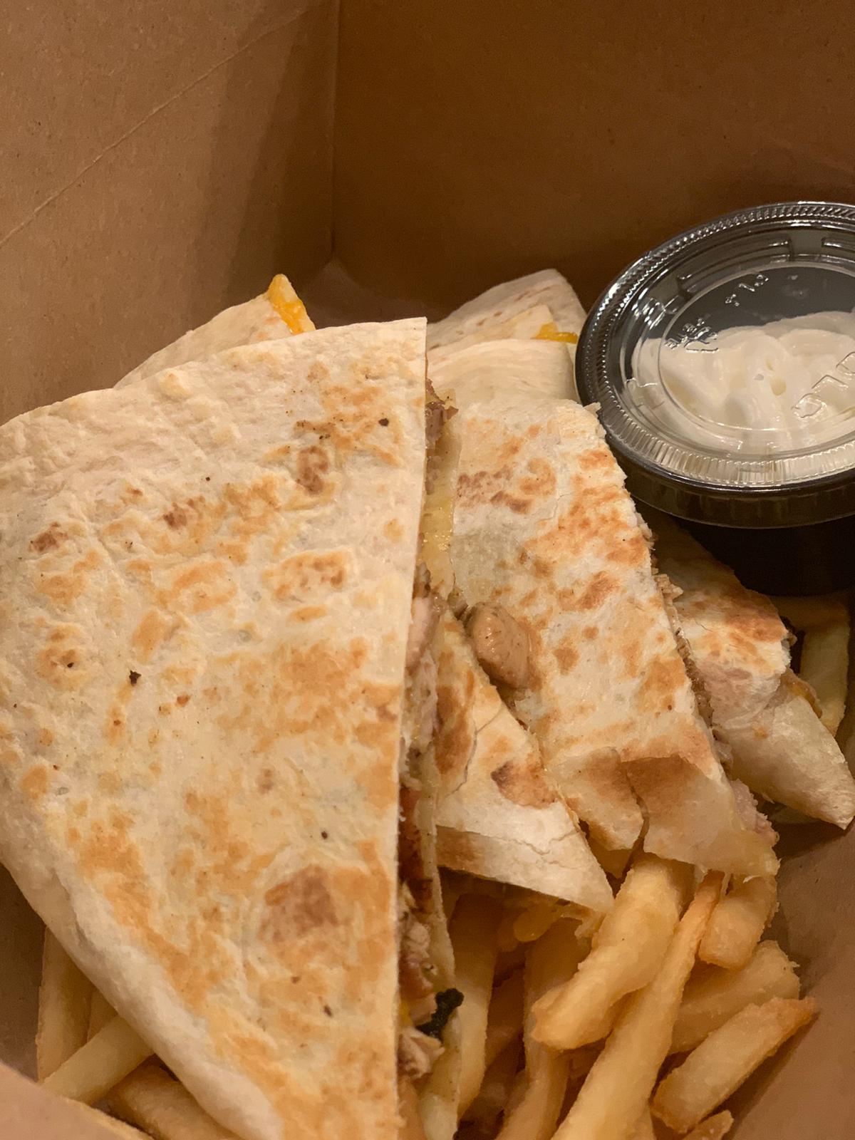 Order Chicken Shawarma Quesadilla food online from Rosewater Middle Eastern Grill store, Pittsburgh on bringmethat.com