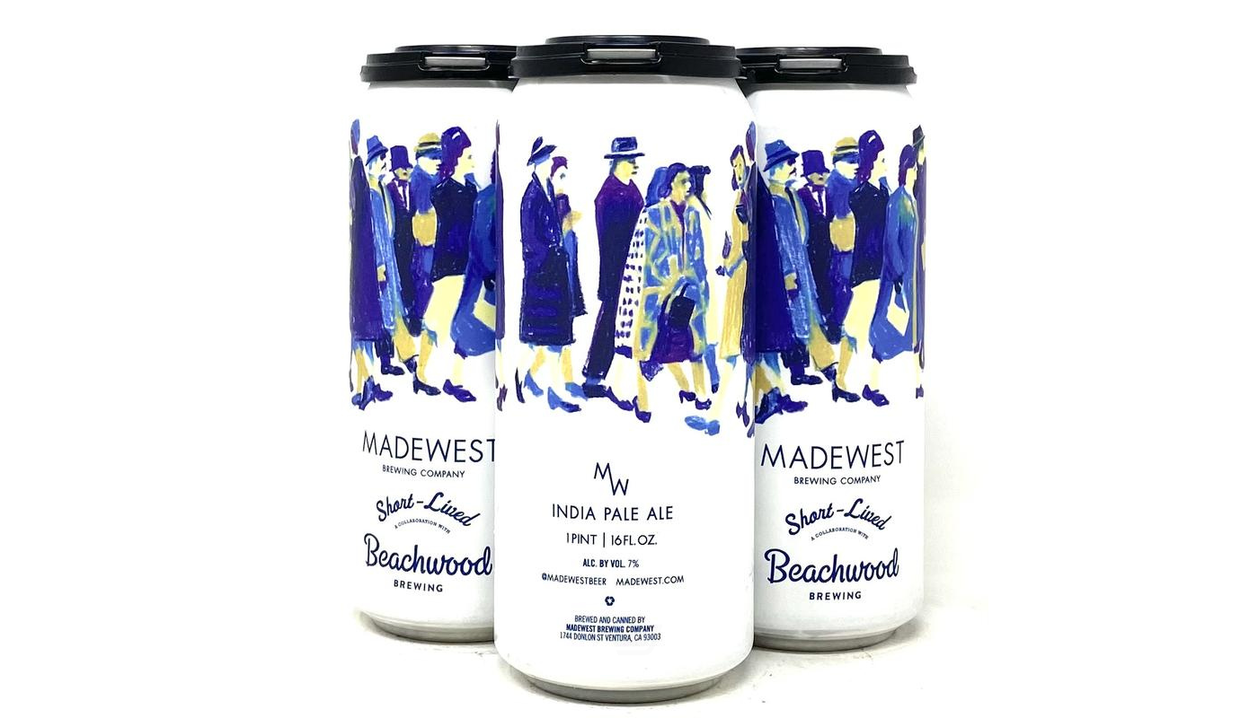 Order Madewest Short Lived IPA 4 Pack 16oz Cans food online from Rancho Liquor store, Thousand Oaks on bringmethat.com
