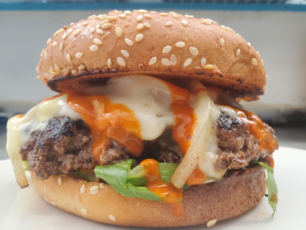 Order Spicy Phantom Cheeseburger and Fries food online from Kooby store, La Crescenta on bringmethat.com