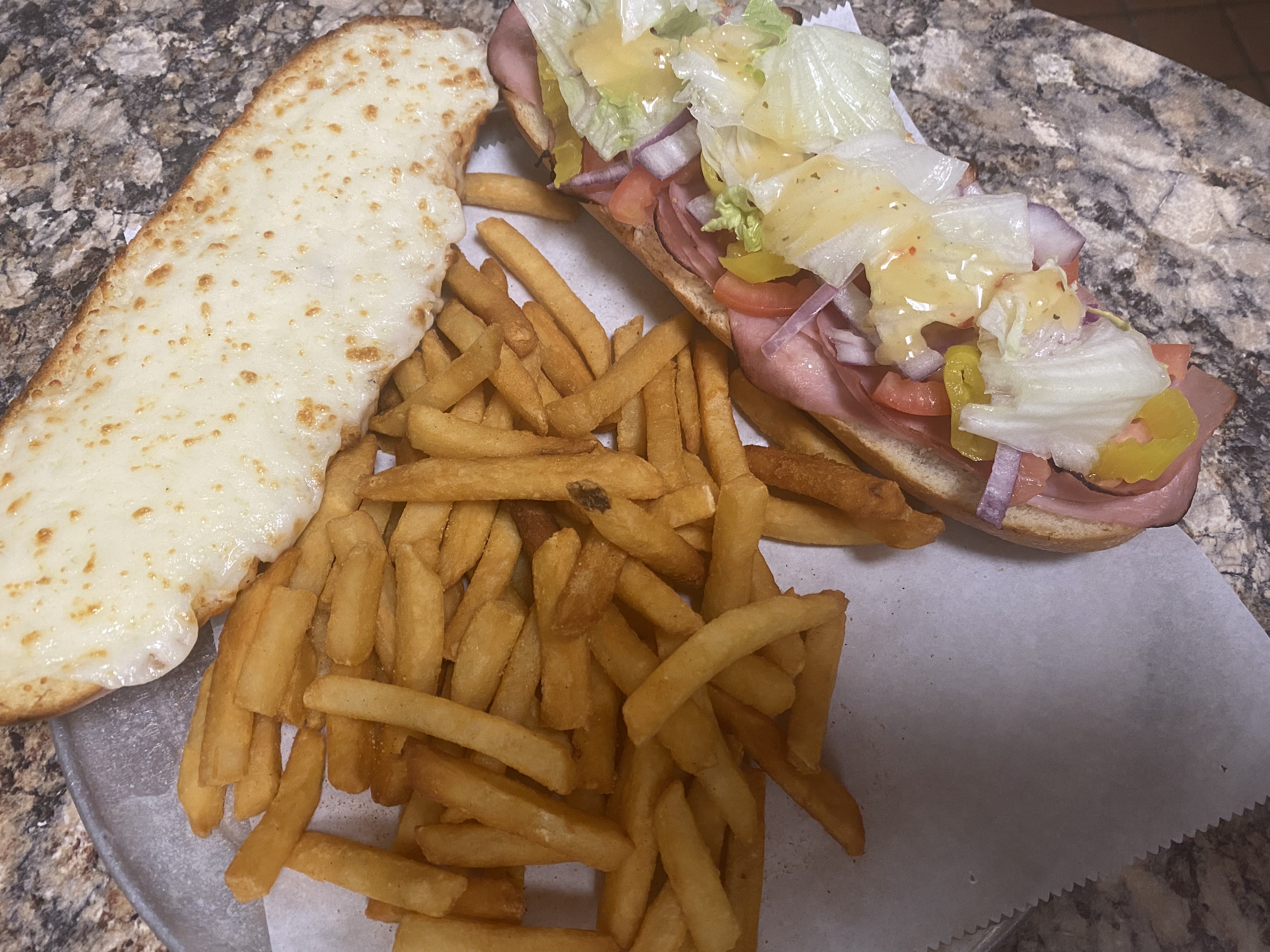 Order Ham and Cheese Sandwich food online from Baja Giant Piza store, San Diego on bringmethat.com