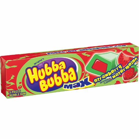 Order Hubba Bubba Max Strawberry Watermelon Gum 5 Count food online from 7-Eleven store, Lavon on bringmethat.com