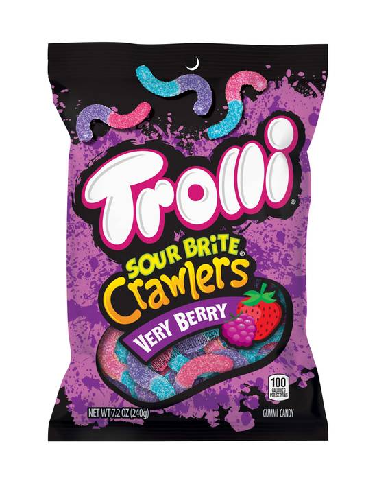 Order Trolli Sour Brite Crawlers Gummy Worms Very Berry (7.2 oz) food online from Rite Aid store, Yamhill County on bringmethat.com