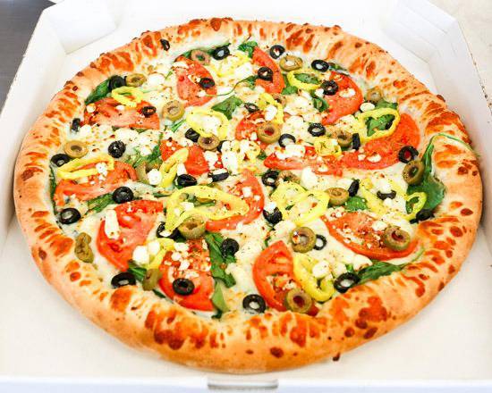 Order Alexander The Greek Pizza (12") food online from Chanello's Pizza store, Williamsburg on bringmethat.com