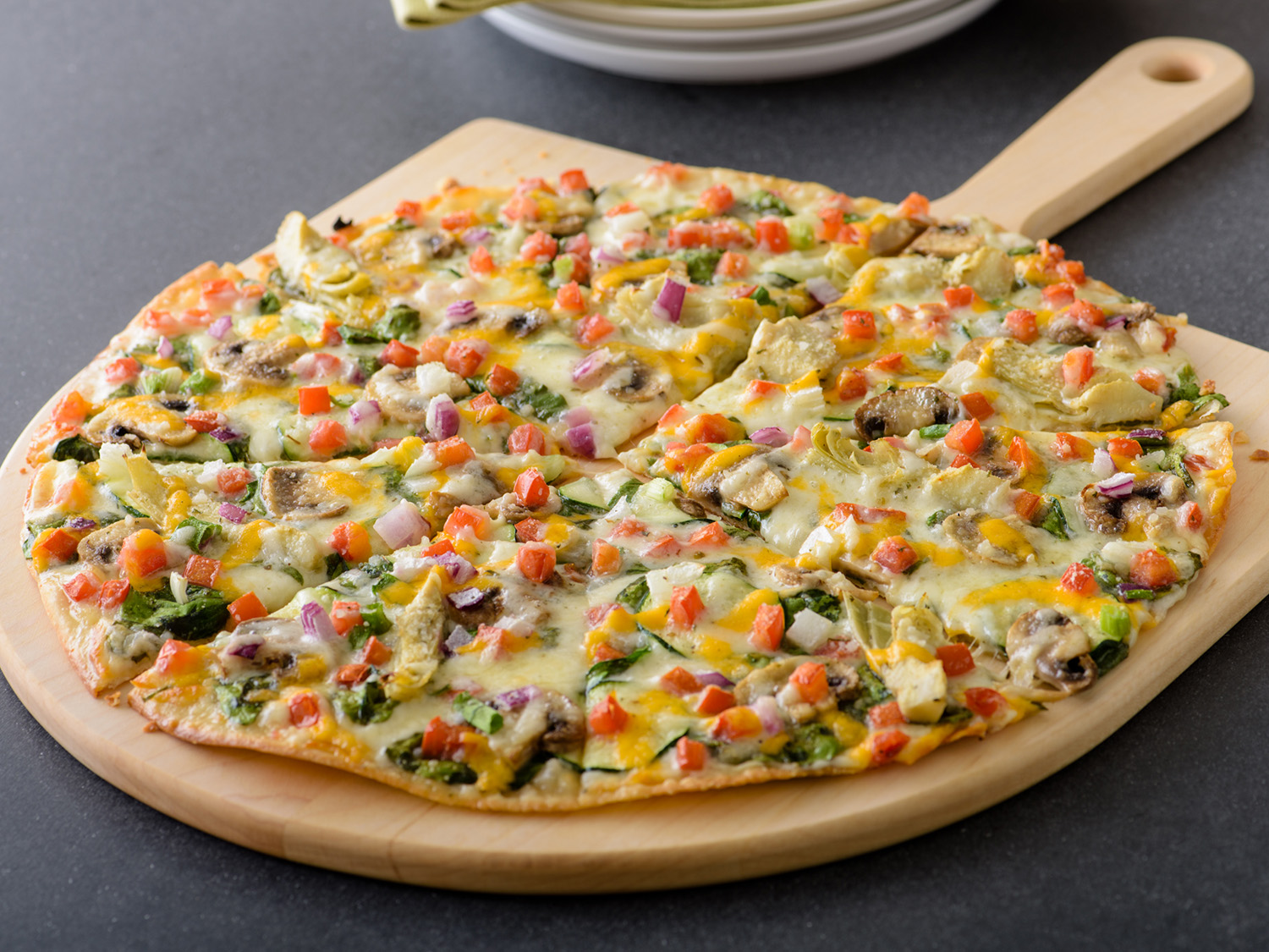 Order Gourmet Vegetarian Pizza (Baking Required) food online from Papa Murphy Pizza store, Arvada on bringmethat.com