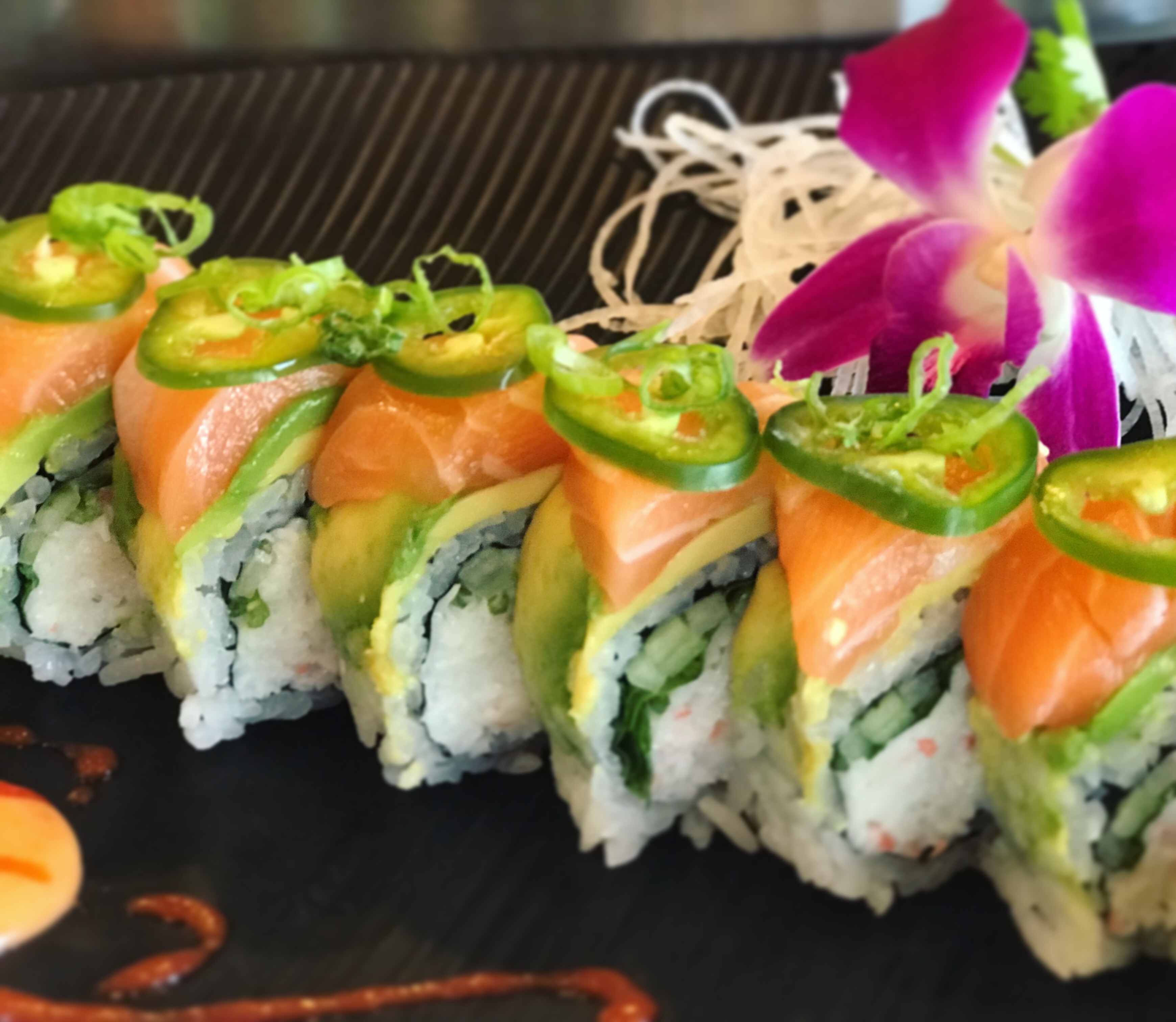 Order Salmon Delight Roll food online from Sushi Ka store, Wildomar on bringmethat.com