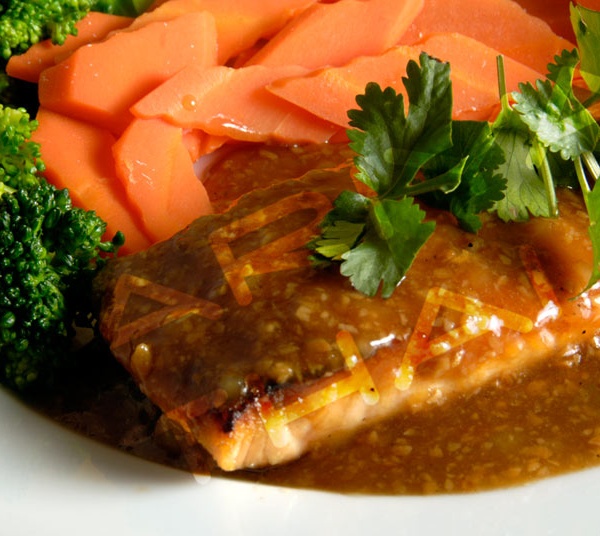 Order Salmon Steak food online from Narai Thai Cuisine store, Downey on bringmethat.com