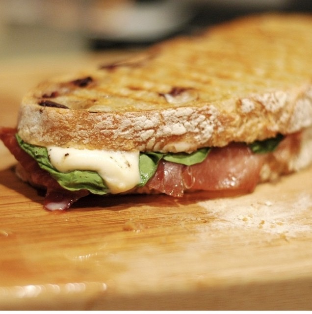 Order Chicken and Bacon Panini food online from Olive Tree store, Aberdeen on bringmethat.com
