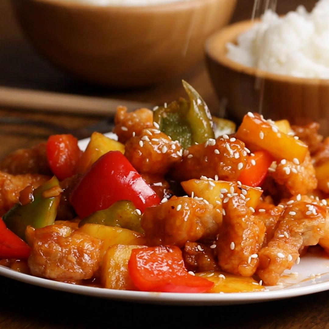 Order Sweet and Sour Pork food online from Happy Cafe store, Denver on bringmethat.com