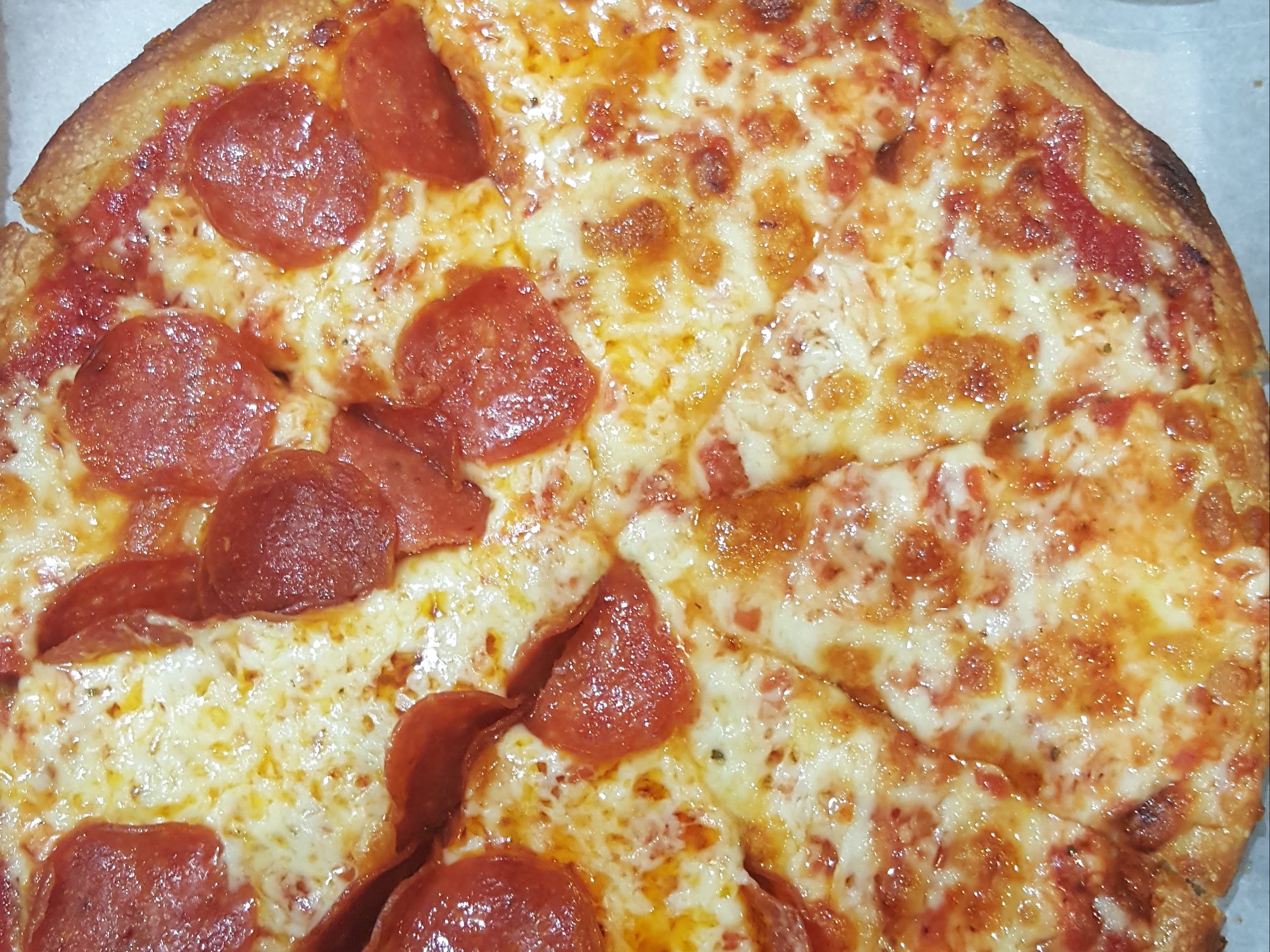 Order SM 1/2 CHEESE 1/2 TOPPING food online from Original Pappas Pizza Downtown store, Stamford on bringmethat.com