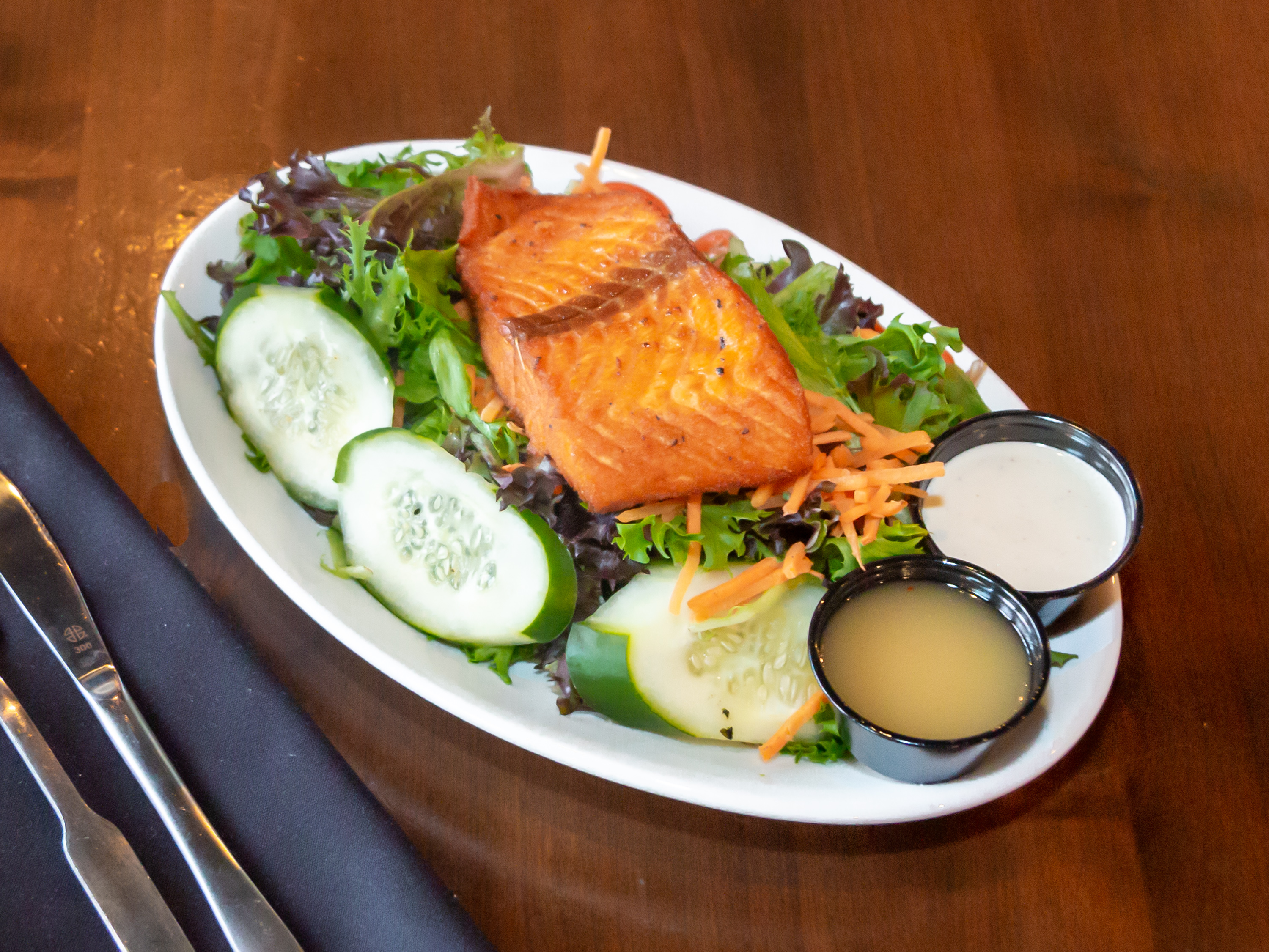 Order Salmon Salad food online from Ja' Grill Hyde Park store, Chicago on bringmethat.com