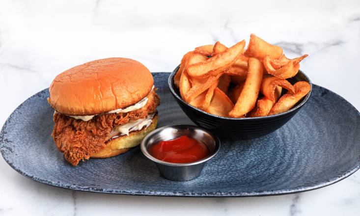 Order CLASSIC FRIED CHICKEN SANDWICH food online from Next Door American Eatery store, Boulder on bringmethat.com