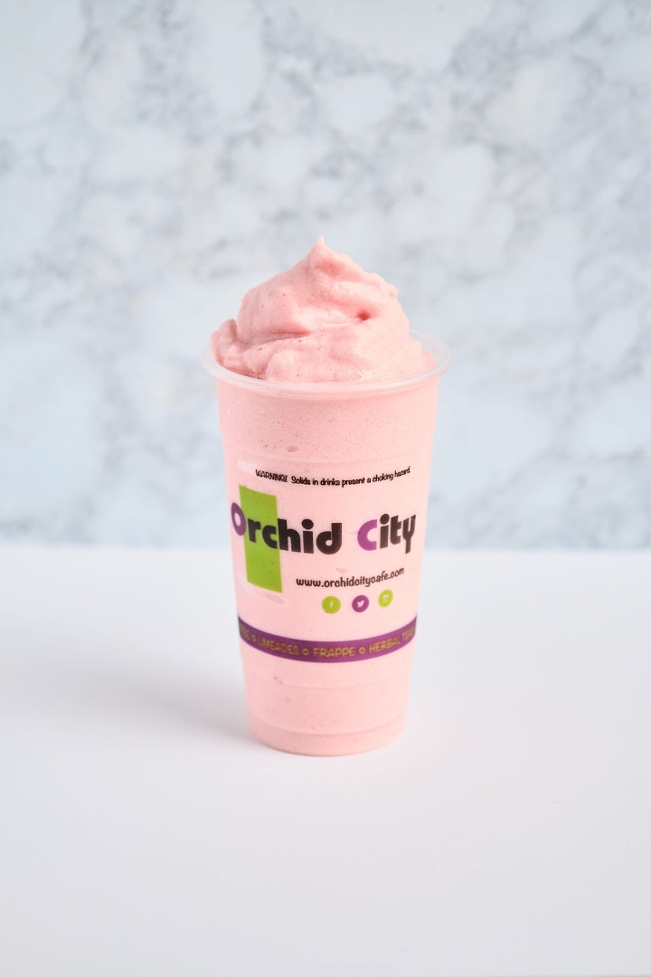 Order Strawberry Smoothie food online from Orchid City Fusion Cafe store, Arlington on bringmethat.com