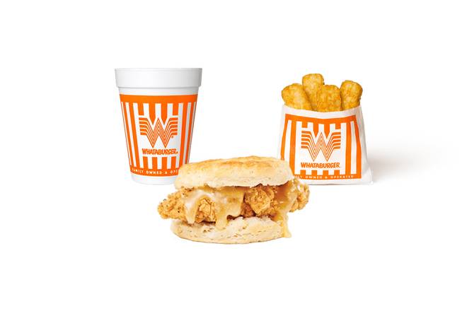 Order #25 Honey Butter Chicken Biscuit Whatameal® food online from Whataburger store, Tulsa on bringmethat.com