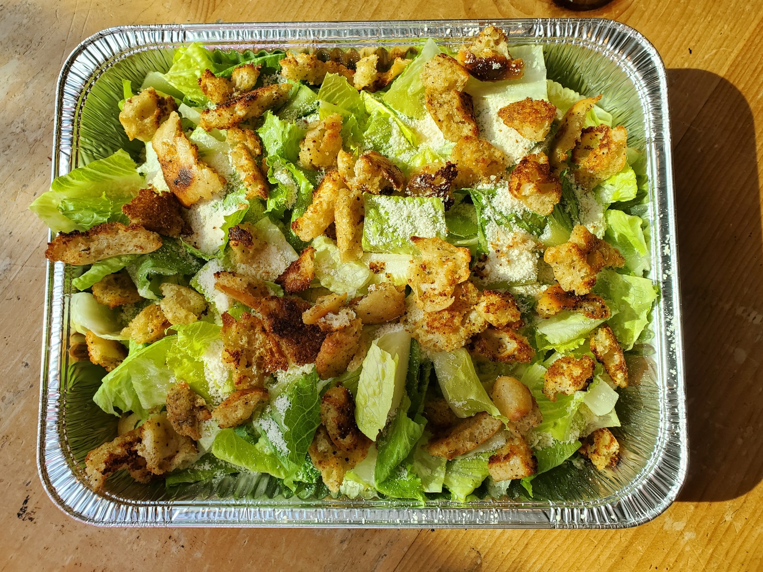 Order XL Caesar Salad - 1/2 Tray food online from Corner Slice store, New York on bringmethat.com