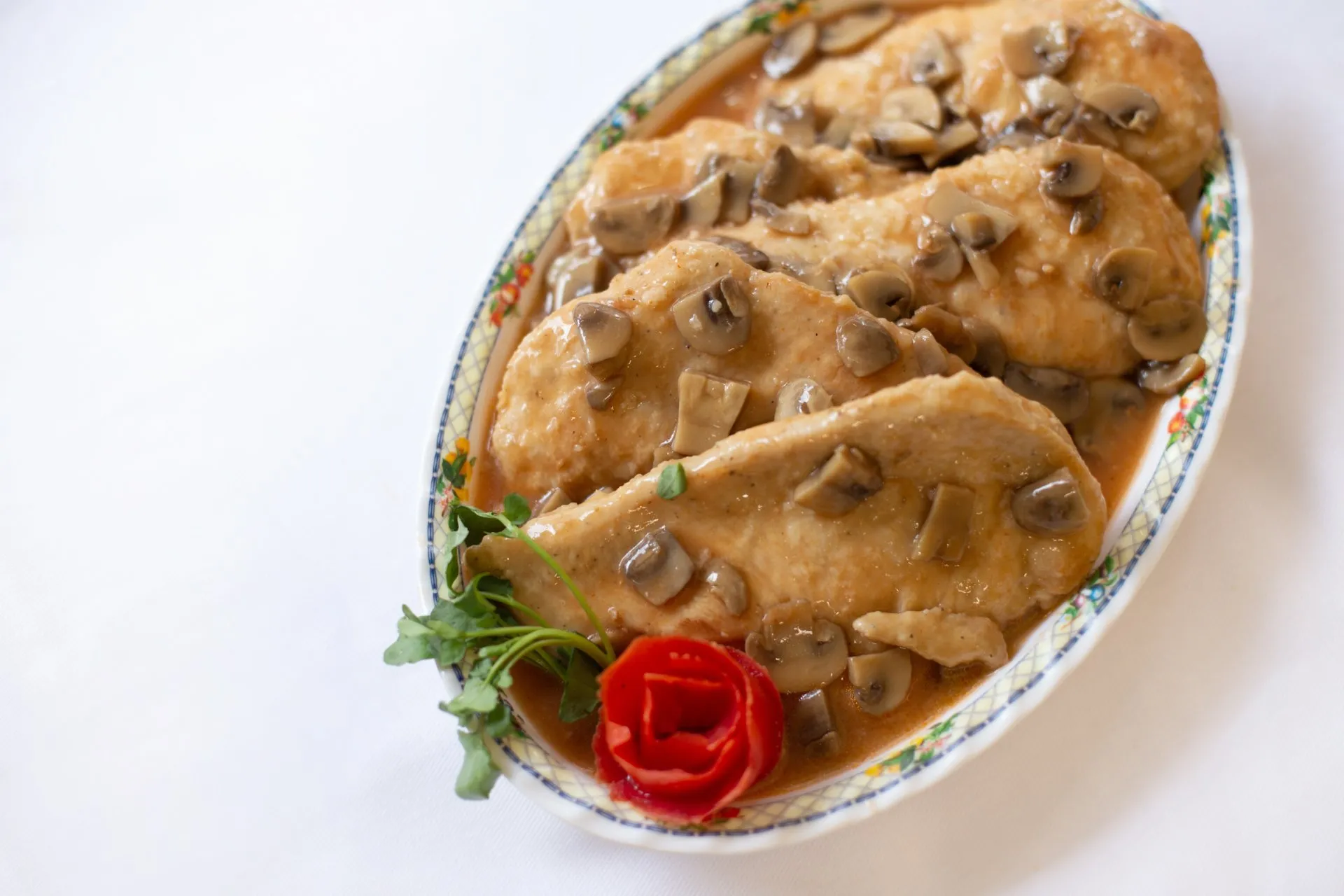 Order 1/2 lb. Chicken Marsala  food online from Food Passion Cafe store, New York on bringmethat.com