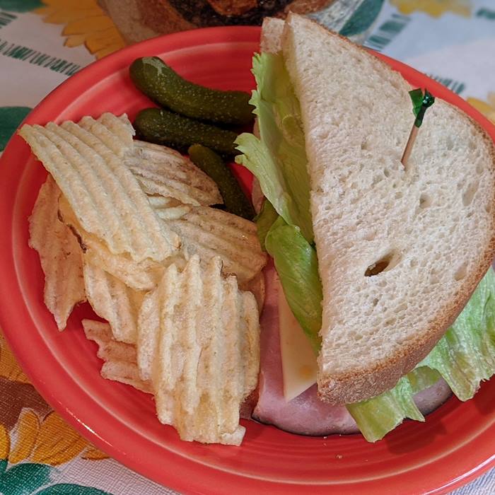 Order Ham and Swiss Deli Sandwich Lunch food online from Geraldine Kitchen store, Jeffersonville on bringmethat.com