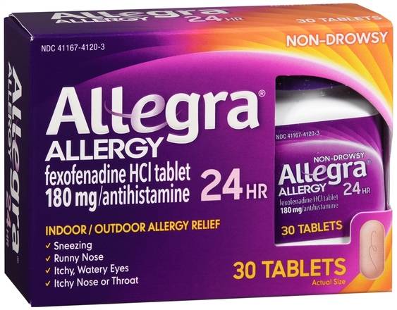 Order Allegra Allergy 24 Hr Tablets food online from Scripx Pharmacy store, Plano on bringmethat.com