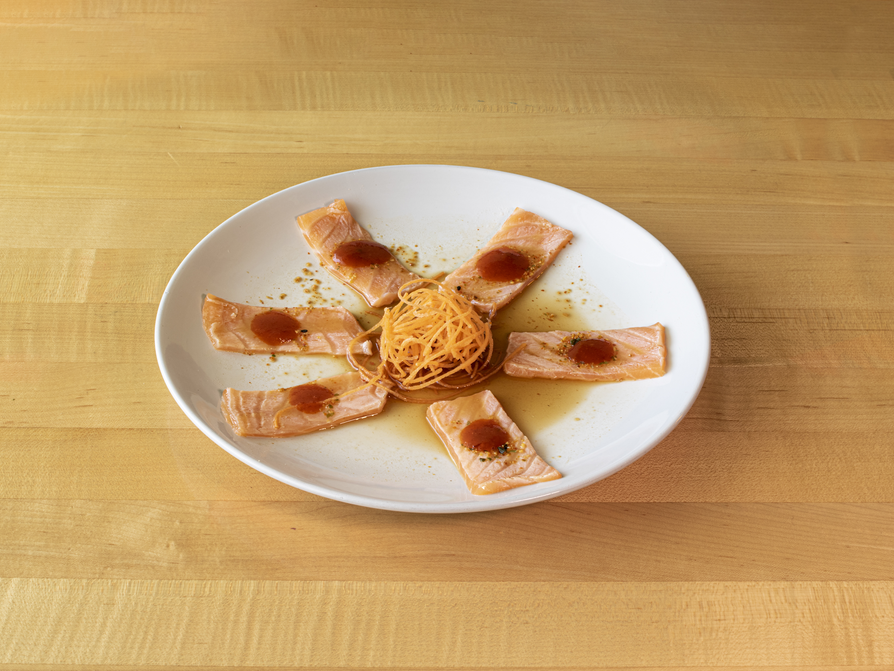 Order 7. Yuzu Miso Salmon food online from Happy Sushi store, Lexington on bringmethat.com