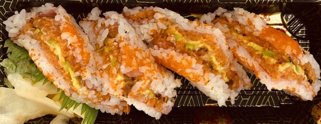 Order Spicy Tuna Sandwich Roll food online from Baumgart's Cafe store, Edgewater on bringmethat.com