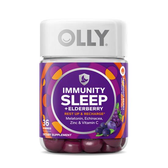 Order Olly Immunity Sleep + Elderberry Immune Support Gummies Melatonin Echinacea Zinc & Vitamin C - 36 Ct (36 ct) food online from Rite Aid store, Palm Desert on bringmethat.com