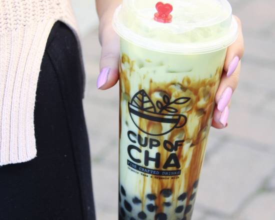 Order Matcha Brown Sugar (Boba) food online from Cup Of Cha Tea House store, Monrovia on bringmethat.com