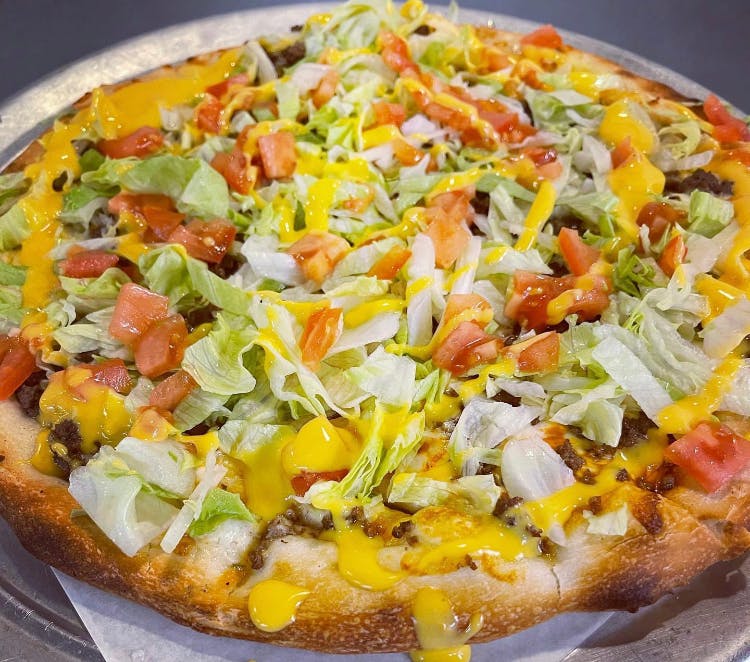 Order Taco Pizza - Small 12'' food online from Buffalo House store, Philadelphia on bringmethat.com