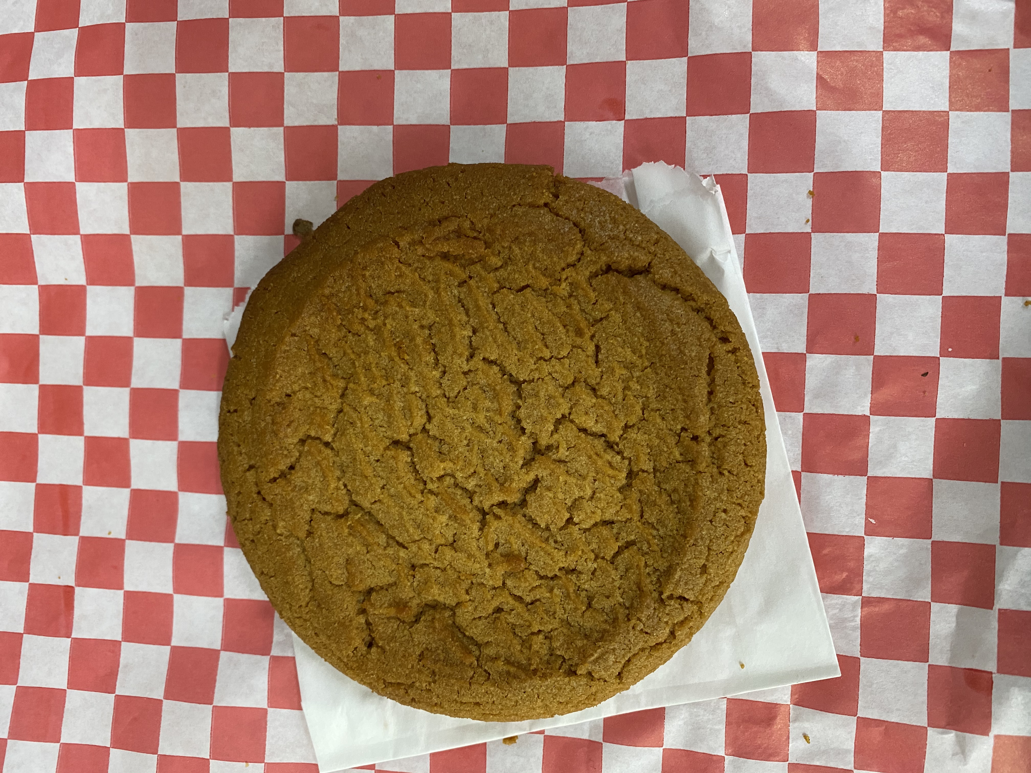 Order Large 4 oz. Peanut Butter Cookie food online from La Flor Bbq store, Bakersfield on bringmethat.com