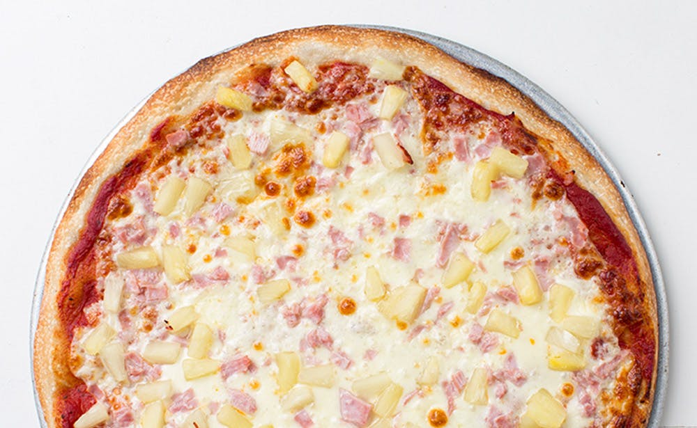 Order Hawaiian Pizza - Small food online from Calz Pizza store, Norfolk on bringmethat.com