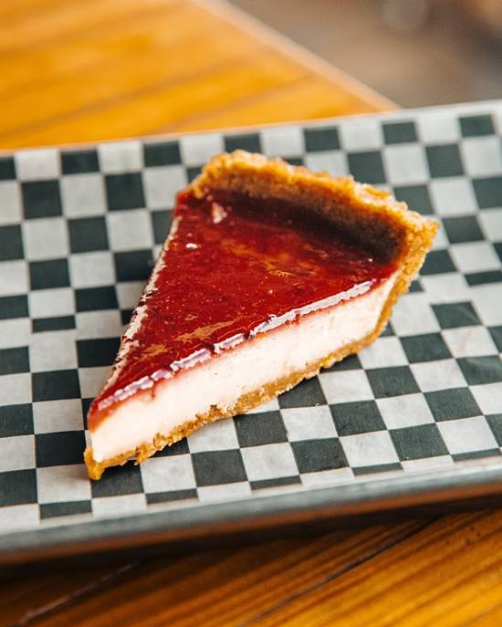 Order Slice Raspberry Hibiscius Cheesecake Pie food online from Coop Deville store, Pittsburgh on bringmethat.com