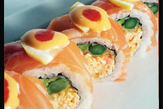 Order Salmon Lemon Roll food online from Sushi Yukiya store, Oceanside on bringmethat.com
