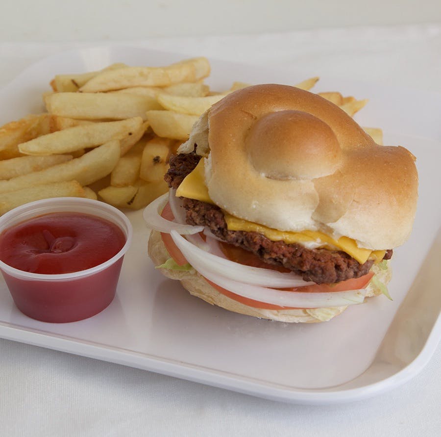 Order Cheeseburger Combo - Burger food online from Nick Deli store, Rochester on bringmethat.com