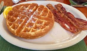 Order Belgian Waffle with Choice of Meat food online from Kellogg's diner store, Brooklyn on bringmethat.com
