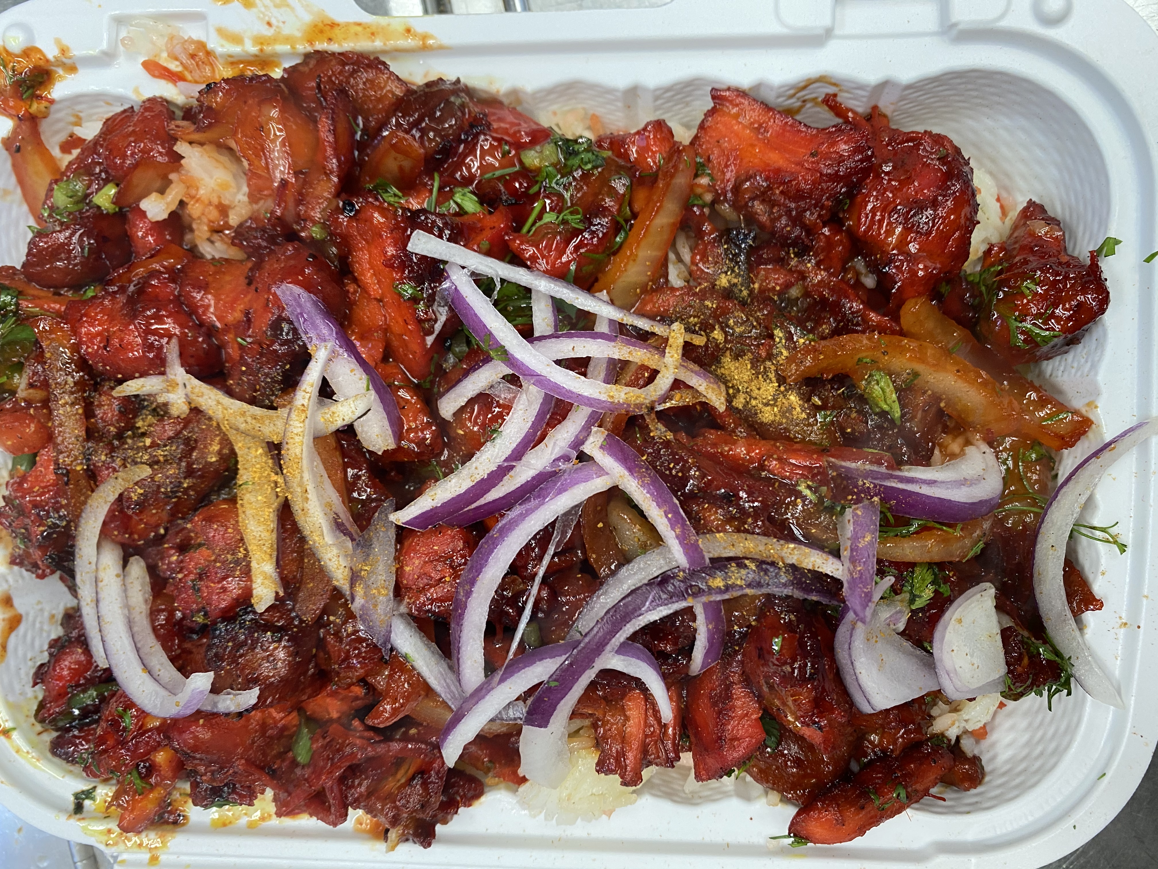 Order Chili Chicken Over Rice food online from Indian King Birayni House store, New York on bringmethat.com