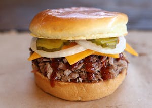 Order Brisket & Cheese Classic Sandwich food online from Trailer Birds store, Dallas on bringmethat.com