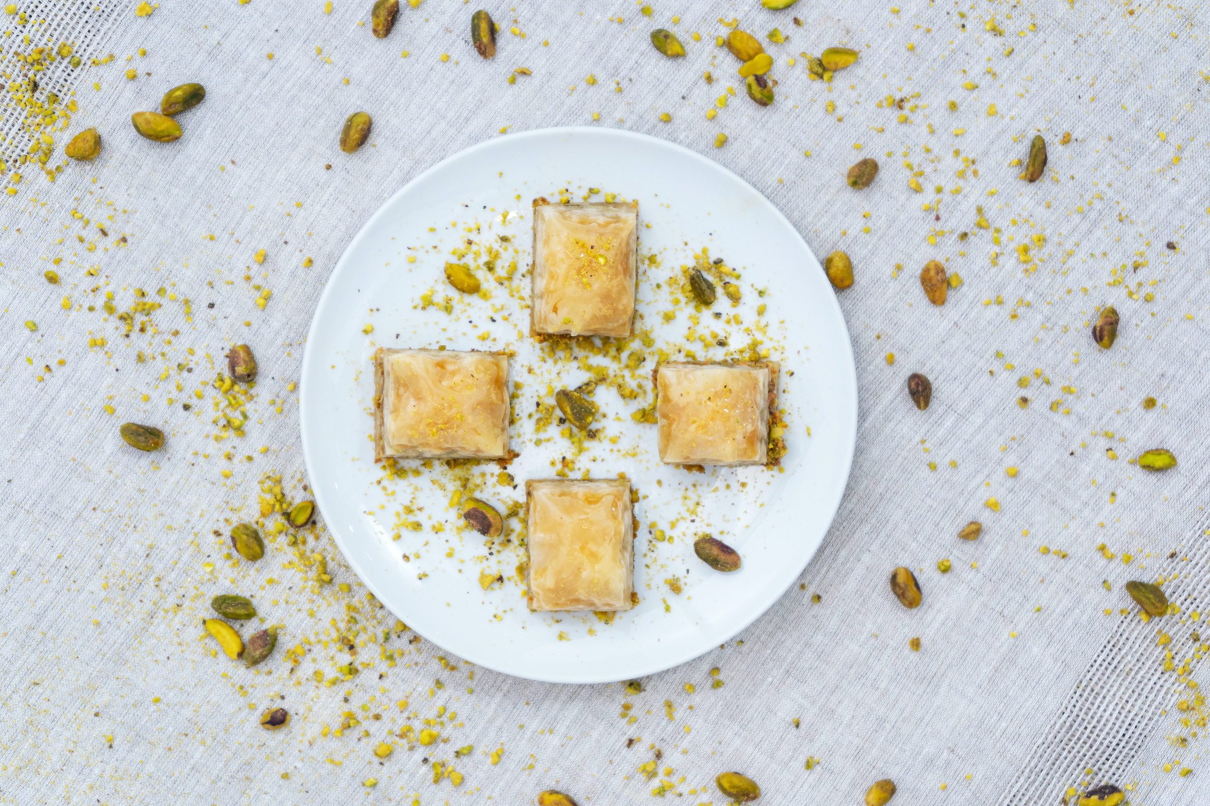 Order Baklava (4 Pieces) food online from Istanbul Grill California store, Fountain Valley on bringmethat.com