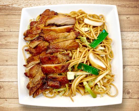 Order BBQ Chicken Lo Mein food online from Chard Asian Grill store, Tempe on bringmethat.com