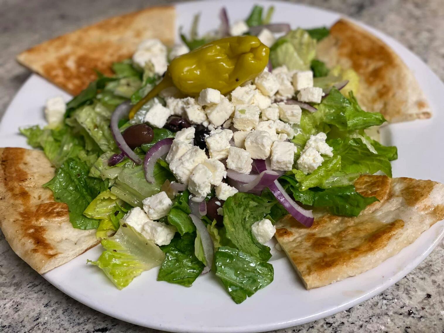 Order Greek Salad food online from Bella Vita Italian Restaurant store, Manassas on bringmethat.com