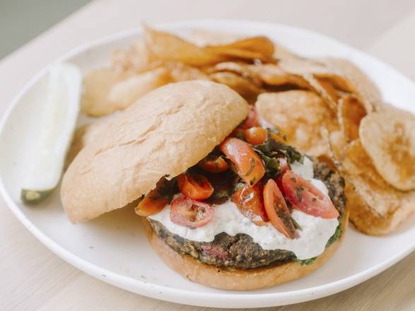 Order Quinoa Black Bean Burger food online from The Goat store, New Albany on bringmethat.com