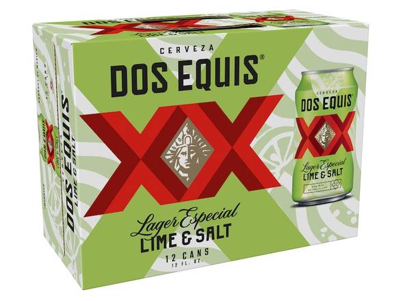 Order Dos Equis Lager Lime & Salt - 12x 12oz Cans food online from Bear Creek Spirits & Wine store, Colleyville on bringmethat.com