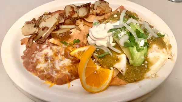 Order Chilaquiles food online from Golden Egg Cafe store, Oxnard on bringmethat.com