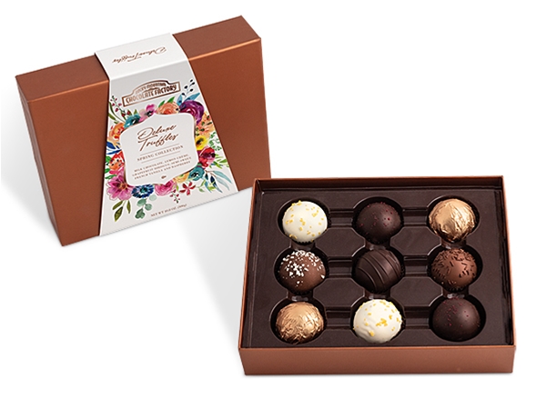 Order 9.6 oz. Assorted Gourmet Truffles Gift Box food online from Rocky Mountain Chocolate Factory store, Boulder on bringmethat.com