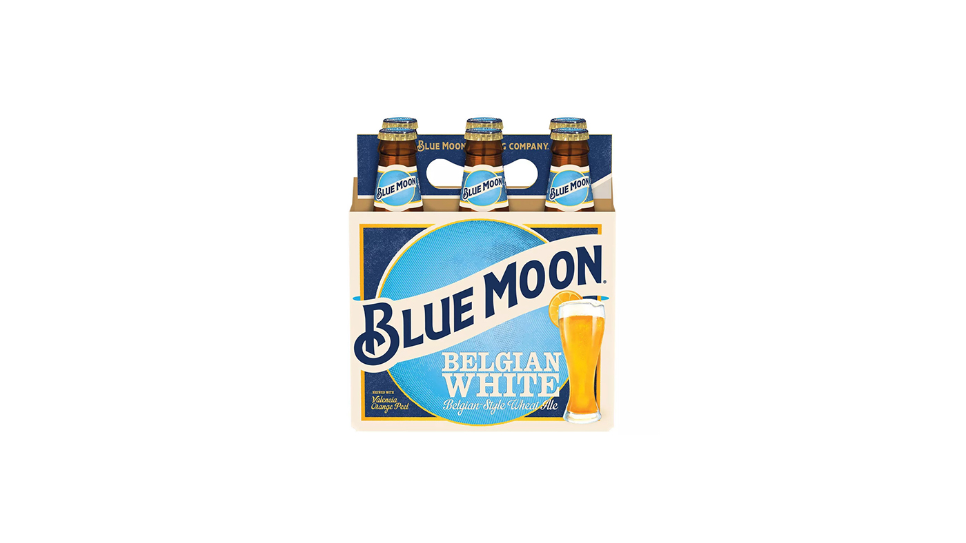 Order Blue Moon Belgian White 6 Pack food online from Chevron Extramile store, San Jose on bringmethat.com