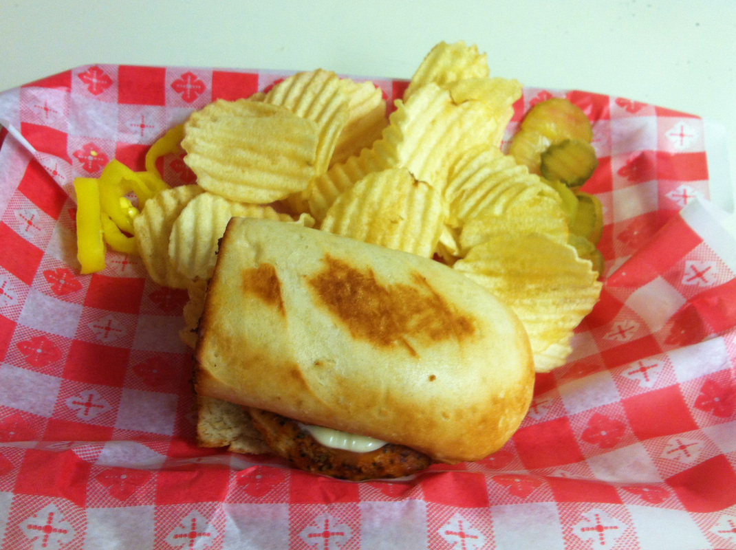 Order Grilled Chicken Sandwich food online from Americana Pizza store, Centerville on bringmethat.com