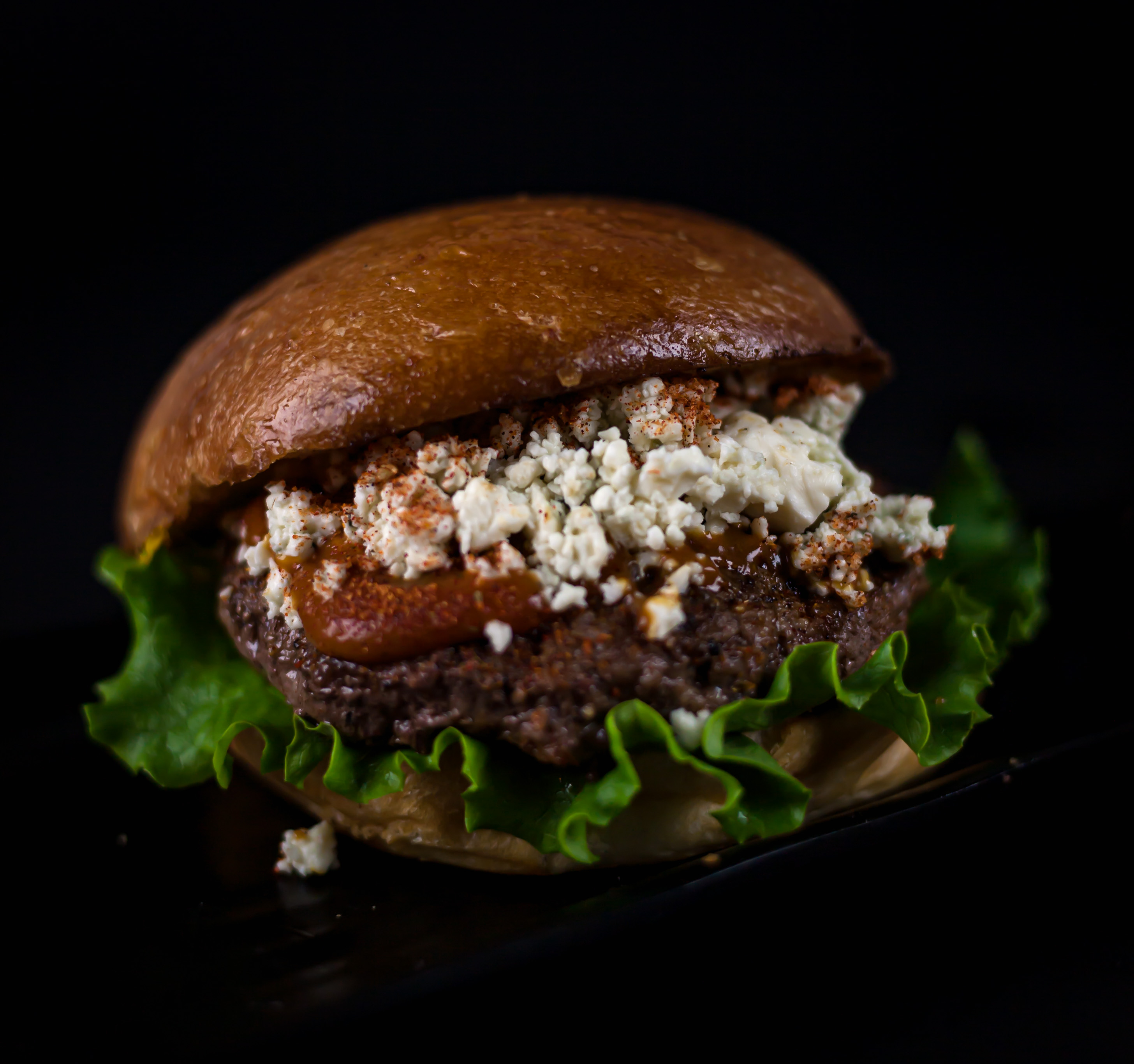 Order Black and Blue Burger food online from Bad Wolf Burgers store, Lexington on bringmethat.com