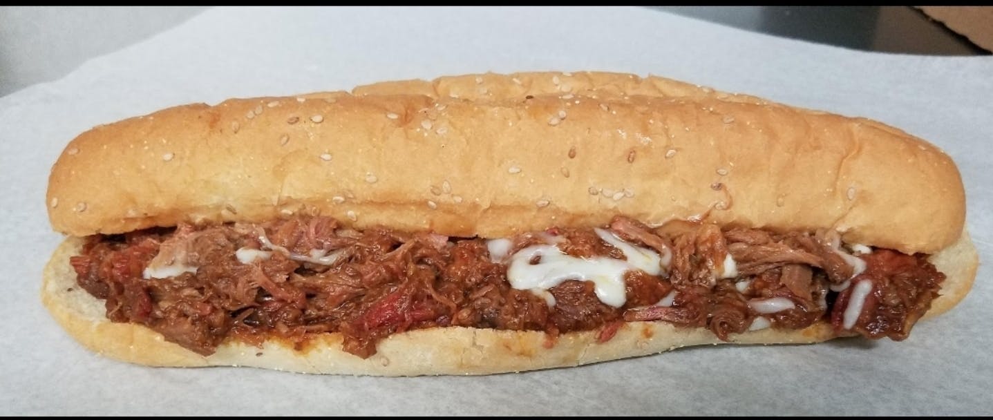 Order BBQ Pulled Pork Sub - 10'' food online from Northside Pizza store, Hastings on bringmethat.com
