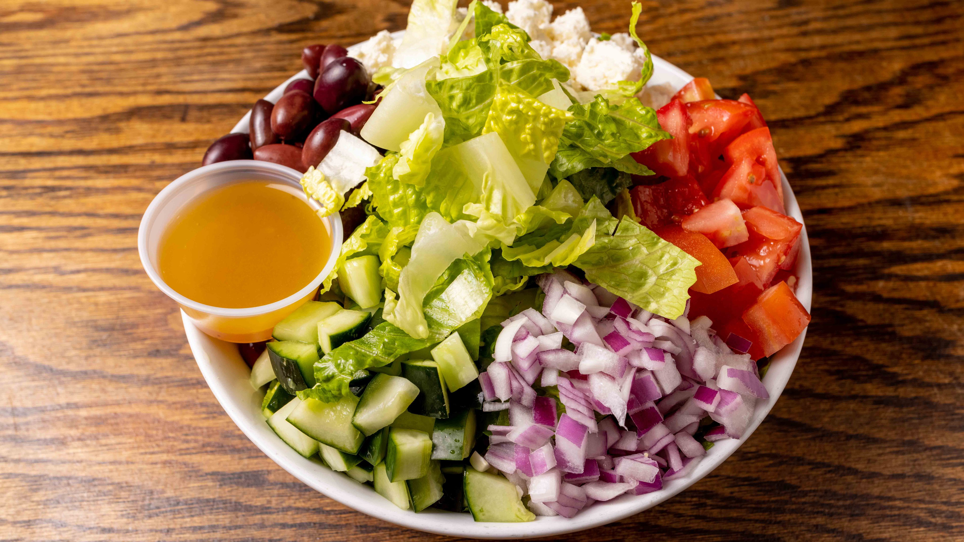 Order Greek Salad food online from GreenStreets Salads store, Brooklyn on bringmethat.com