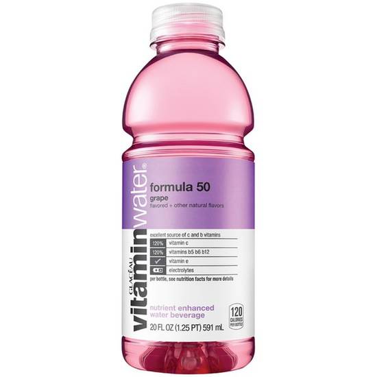 Order Glaceau Vitamin Water Formula 50 Grape food online from Deerings Market store, Traverse City on bringmethat.com